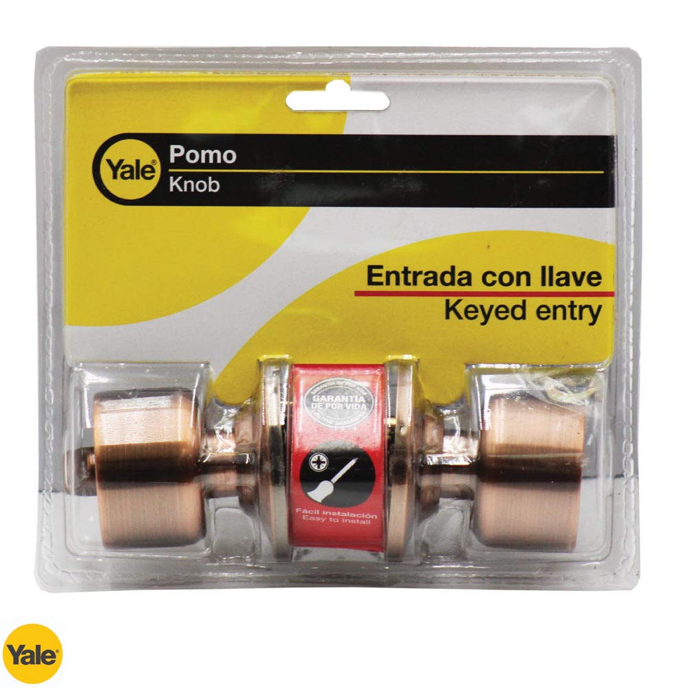 Cerradura Pomo Dormitorio (Bolton) Bronce Antiguo YALE (8956) - Kitton Home  Center