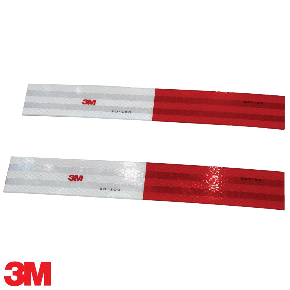 2PCs Cinta Reflectiva Reflectante Rojo Blanco 2 Pulgadas 200 Pies de  Seguridad