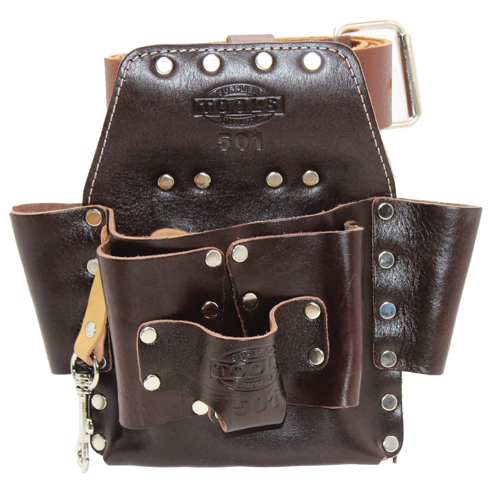 Cinturón portaherramientas de piel para niños - portaherramientas con  lugares para martillos de piel y lápices de carpintero