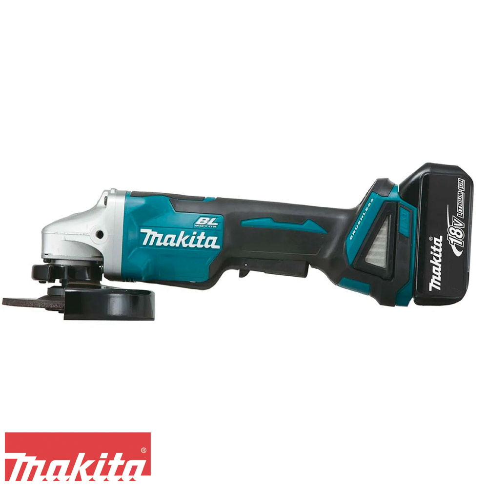 Amoladora angular inalámbrica para batería Makita de 18 V, herramienta de  molinillo de metal sin escobillas Mellif de 8500 RPM con freno de  retroceso